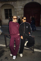 reflecterende joggings set tracksuit met vest met rits en paarse joggingspak van naetur